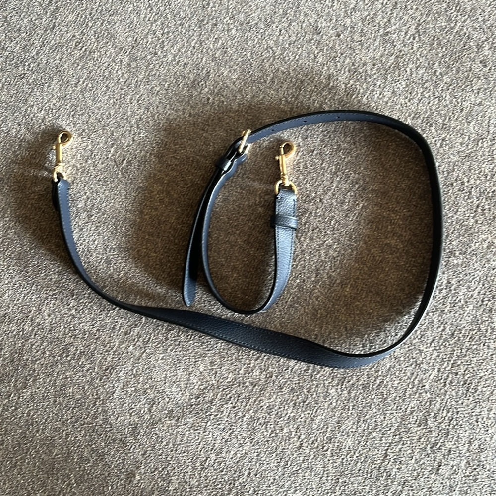 Coach Dark Blue Leather Tote with Gold Hardware—Beautiful! - Picture 8 of 8